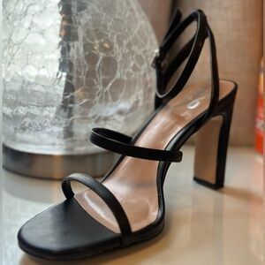 Mix No. 6 Black Block Heel Sandals